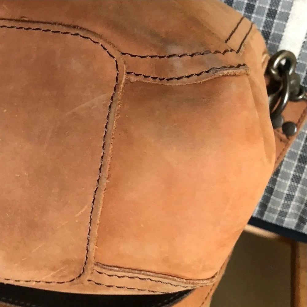 BUFFALO JACKSON TRADING CO. Denver Leather Messenger Laptop Bag Brown - Picture 13 of 14